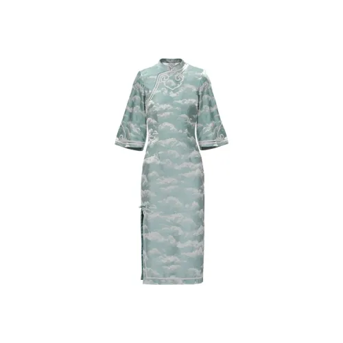 JINYE ORIENTAL Cheongsam Women's Turquoise