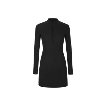 Mu Xiao Xin Long Sleeved Dress Women's Black