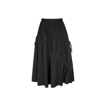 3COLOUR Casual Long Skirts Women's Black