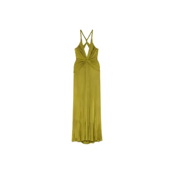 TOM FORD V Neck Criss Cross Evening Dress