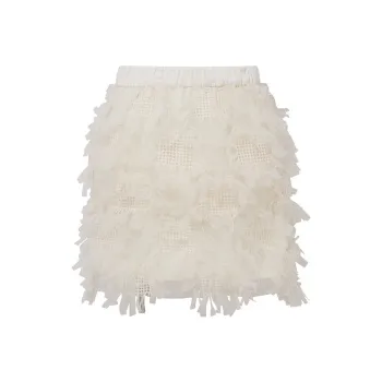 D'zzit Casual Short Skirts Women's Ecru