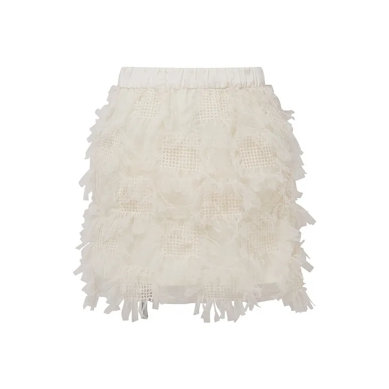 D'zzit Casual Short Skirts Women's Ecru-0