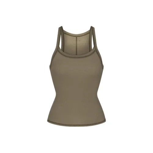 Skims Sleeveless Sports Shirts Women's Army Green/ARMY MULTI