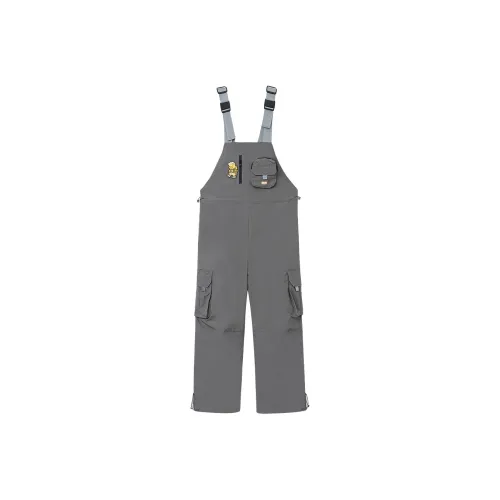 B.Duck Overalls Women's Gray