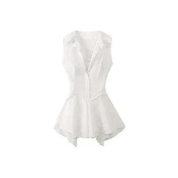 POPO.INFO Sleeveless Dress Women's White