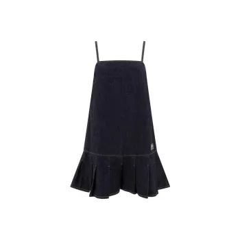 GANNI Denim Strap Mini Dress