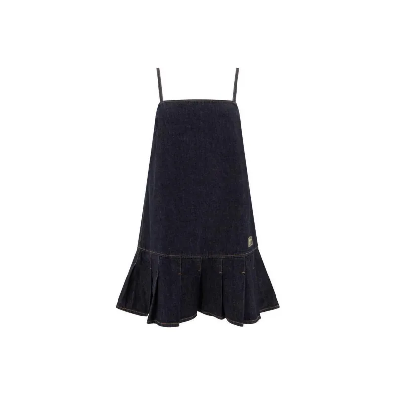 GANNI Denim Strap Mini Dress-0