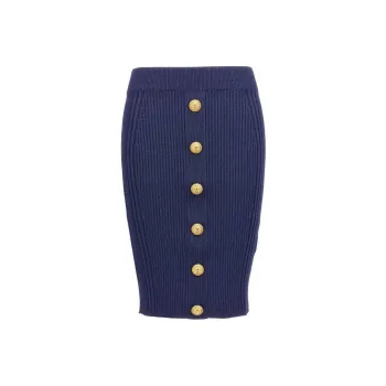 BALMAIN Ribbed Pencil Skirt