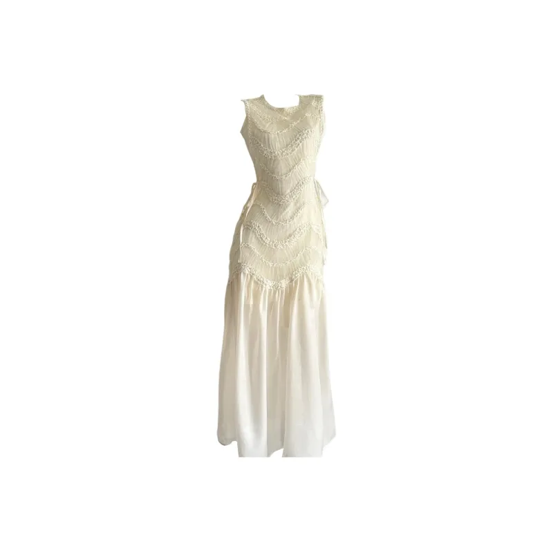 Manekniv Sleeveless Dress Women's Beige Apricot-0