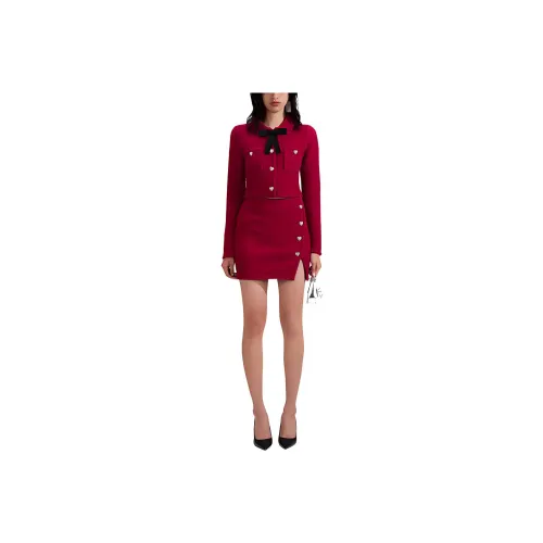 Self portrait Casual Short Skirts Women's Red