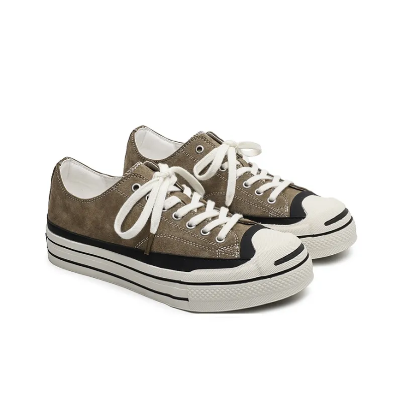 BENZI Skateboard Shoes Unisex Low Top Khaki/Sand-2