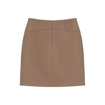ETSE Casual Short Skirts Women's Brown