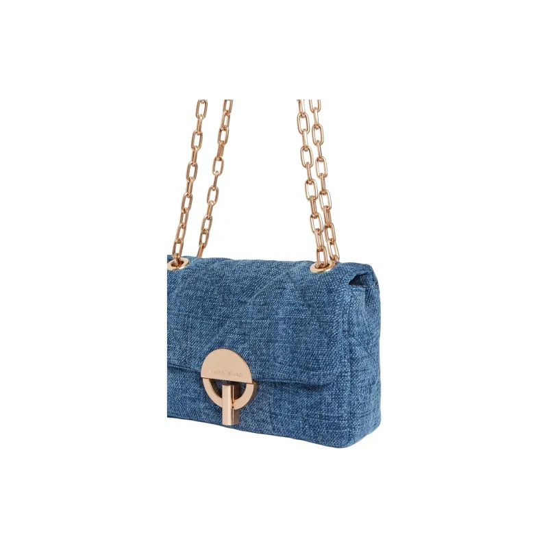 Vanessa Bruno Linen Crossbody Bag, Shoulder Bag Trumpets Women's Indigo-3