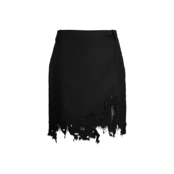 NATASHA ZINKO Distressed Office Skirt