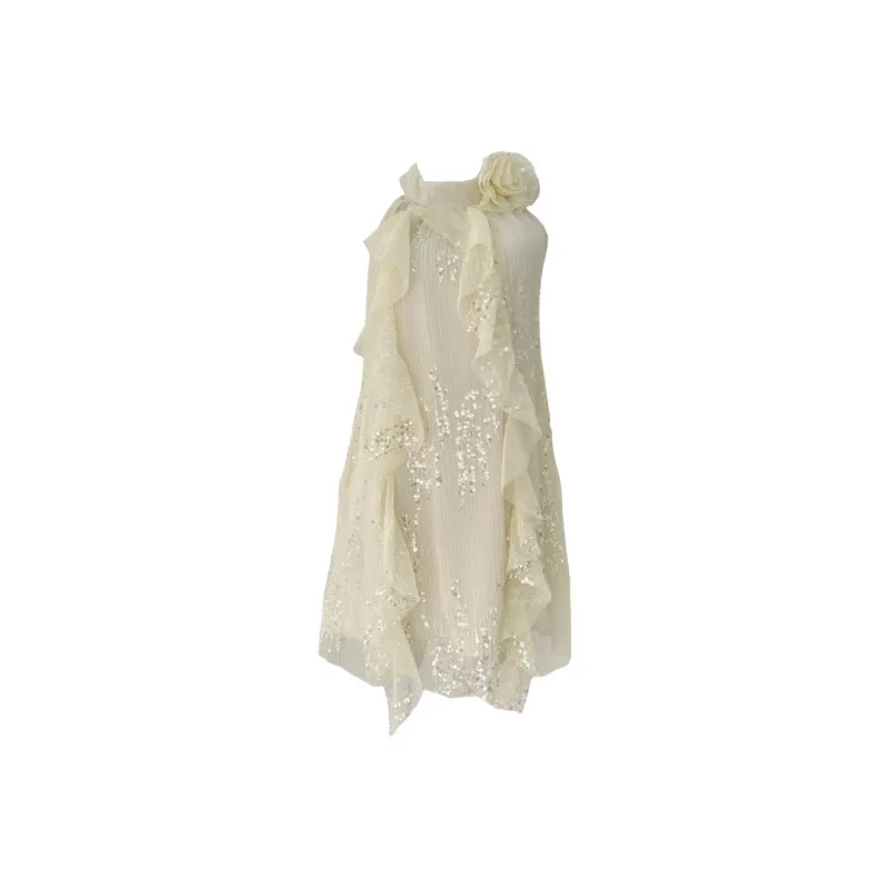 TUSHIFEI Sleeveless Dress Women's Apricot-0