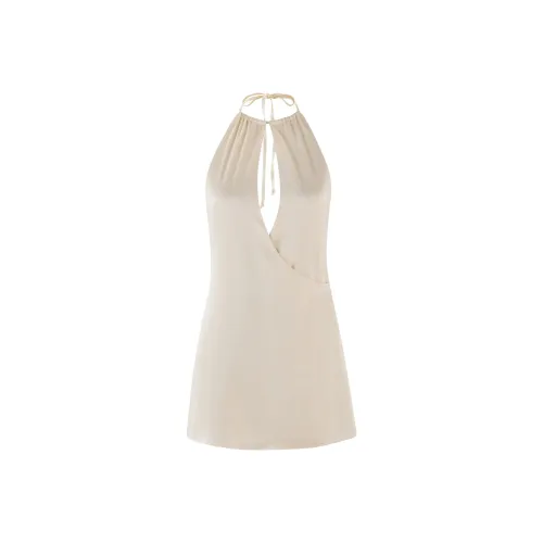 Tiger Mist MONROE MINI DRESS Sleeveless Dress Women's White