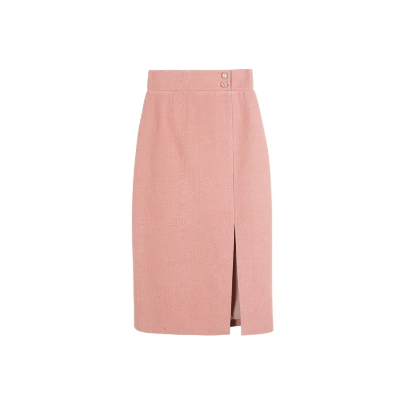MISSSHINE Casual Long Skirts Women's Pink Orange-0