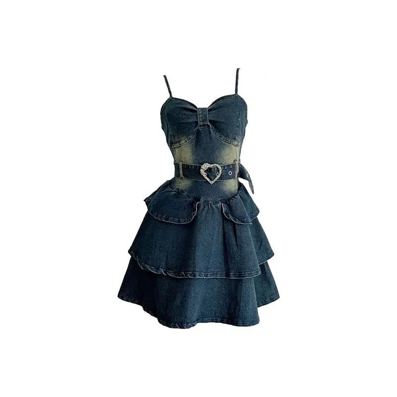 JOSR Slip Dresses Women's Denim-0