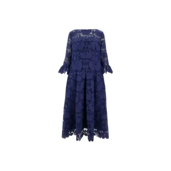 Talbot Runhof Lace detail Midi Dress