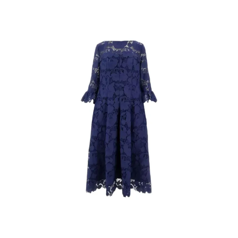 Talbot Runhof Lace detail Midi Dress-0