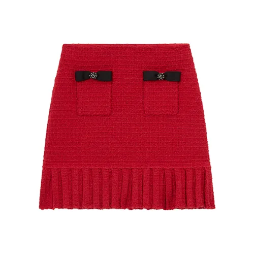 Self-portrait High Waist Waffle Knit Mini Kirt