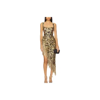 FOR LOVE & LEMONS Sleeveless Dress Women's Gold