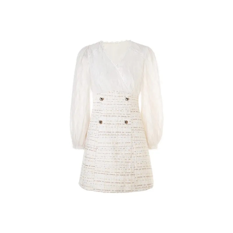 TURN UP Long-Sleeved Dresses Women's Apricot-0