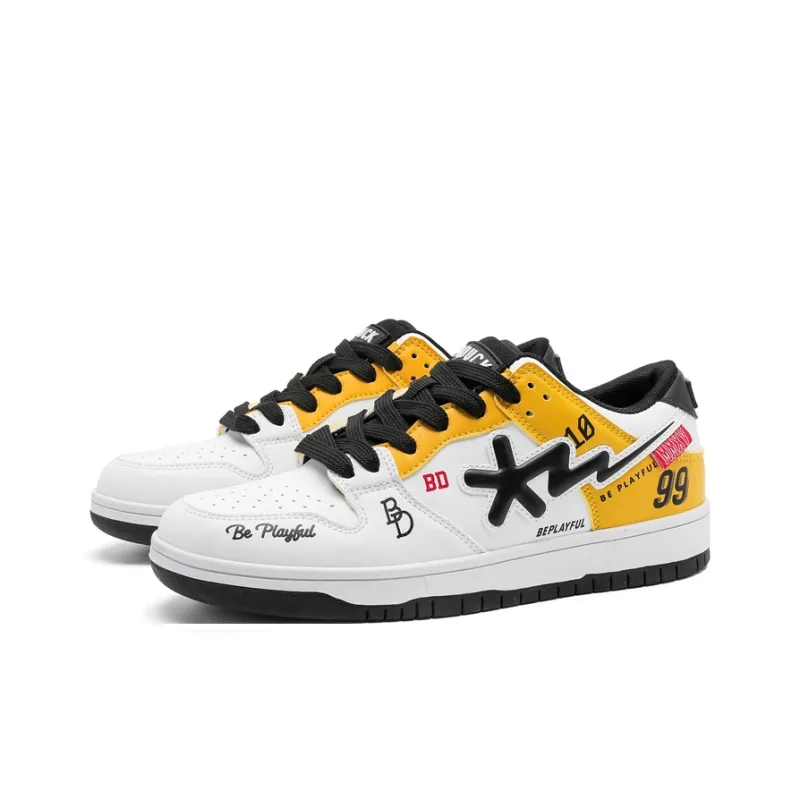 B.Duck Summer Travis Scott X AJ1 Lightning Collection Low Top Skateboard Shoes Unisex-1