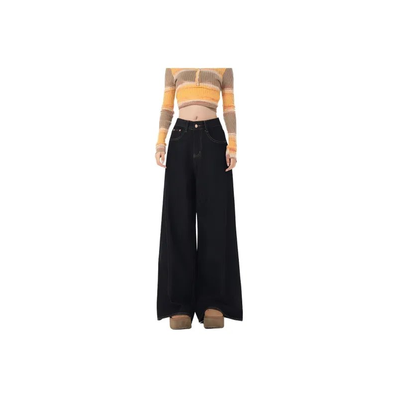YINLEI Jeans Women's Black-0
