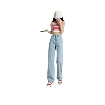 Menglaini Jeans Unisex Light Blue