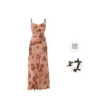 TORIGHT Slip Dress Women's Vintage Orange Pink