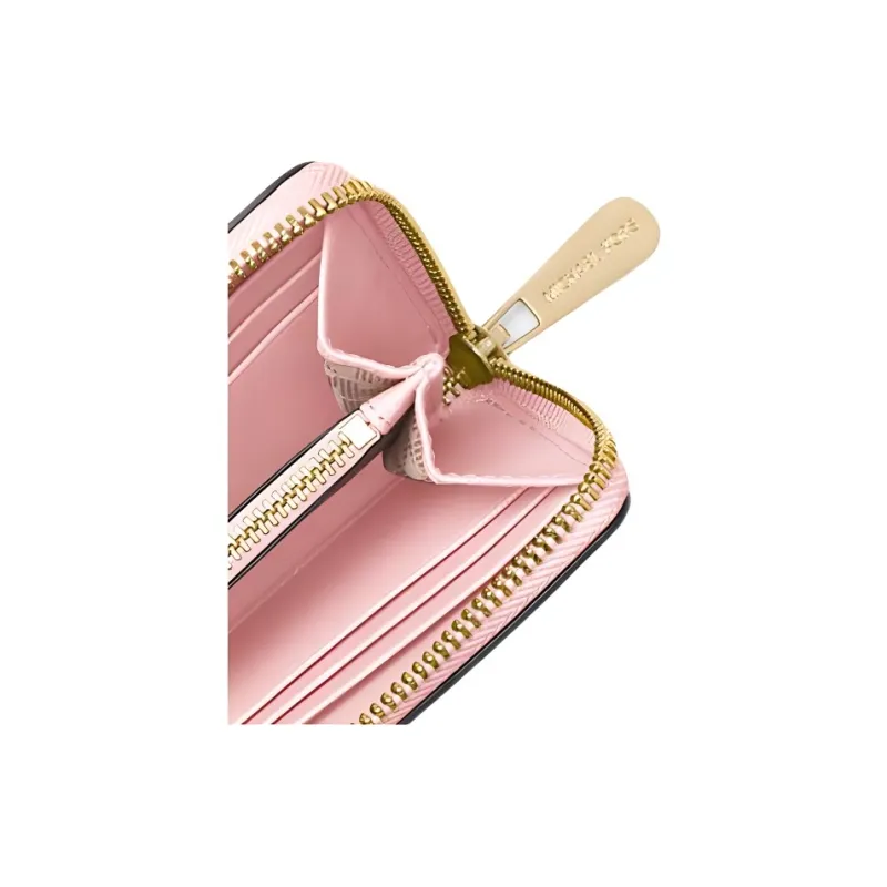 MICHAEL KORS Jet Set Travel Saffiano Leather Wallet Tubas Women's Blush Pink-4