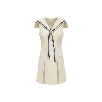 Udon House Sleeveless Dress Women's Beige