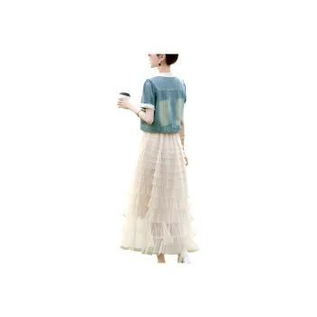 Mula Two Piece Skirt Sets Women's T Shirt+Sleeveless Dress
