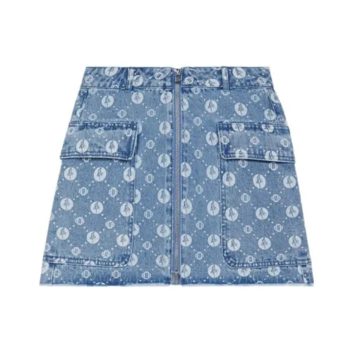 Sailor Moon X Maje X Sailor Moon Denim Short Skirts Women's Blue