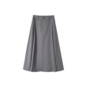 HIPPIEMISS Casual Long Skirts Women's Gray
