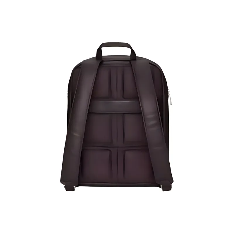 MOLESKINE Cow Leather Backpack Medium Size Men's Black/Wood Brown-1