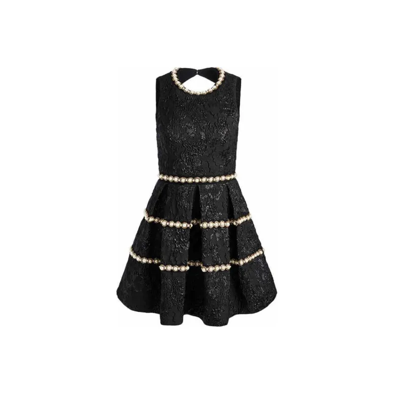 ALICE+OLIVIA FW24 ALISTAIR Sleeveless Dress Women's Black-0