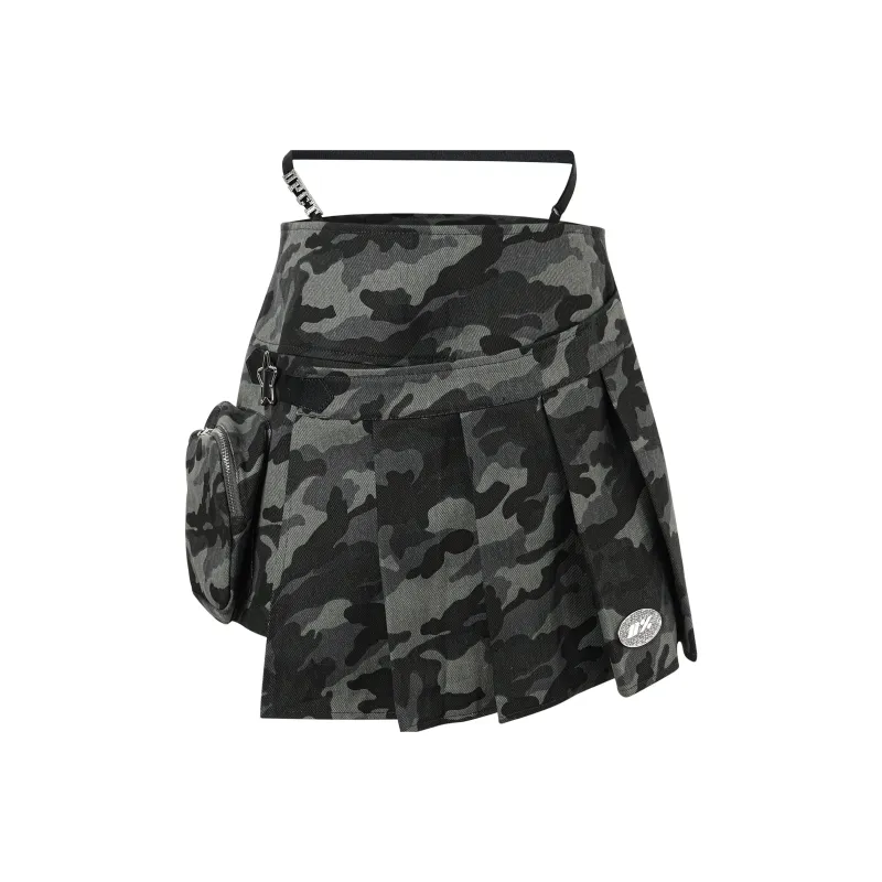 Dpercent Cropped Skirt Camouflage-0