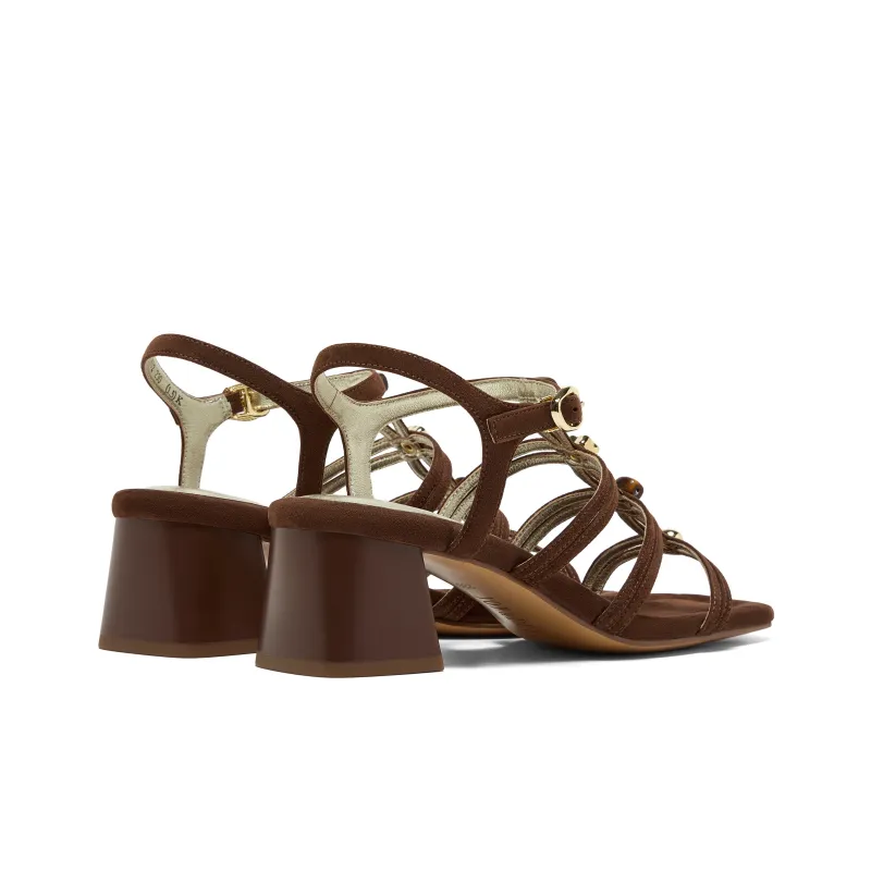 Joypeace Wishing Stone Roman Sandals Women's Coffee-3