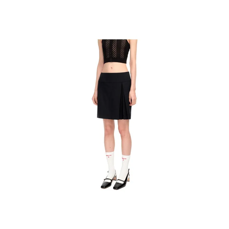 SHUSHUTONG Casual Short Skirts Women's Black-0