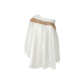 SECFLY OFFICIAL Long Sleeved Dress Women's Ecru