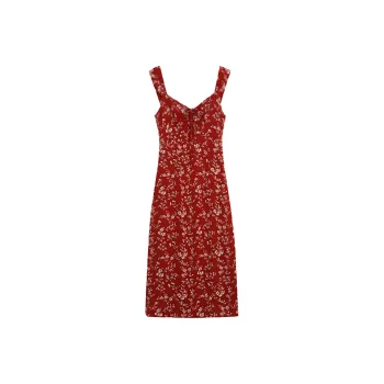 DOKZB Slip Dresses Women's Red