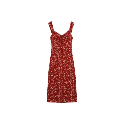 DOKZB Slip Dresses Women's Red