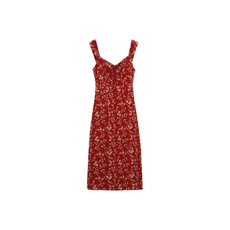 DOKZB Slip Dresses Women's Red-0