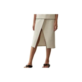 VIKTORIACHAN Casual Long Skirts Women's White