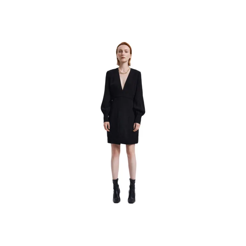 IRO NIGHT Long Sleeved Dresses Women's Black-0