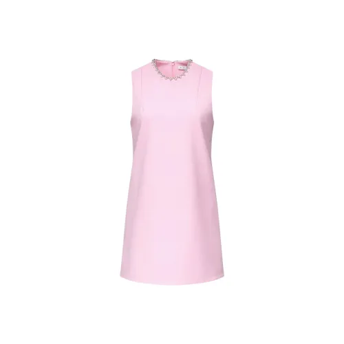 AREA Crystal embellished Heart Mini Dress
