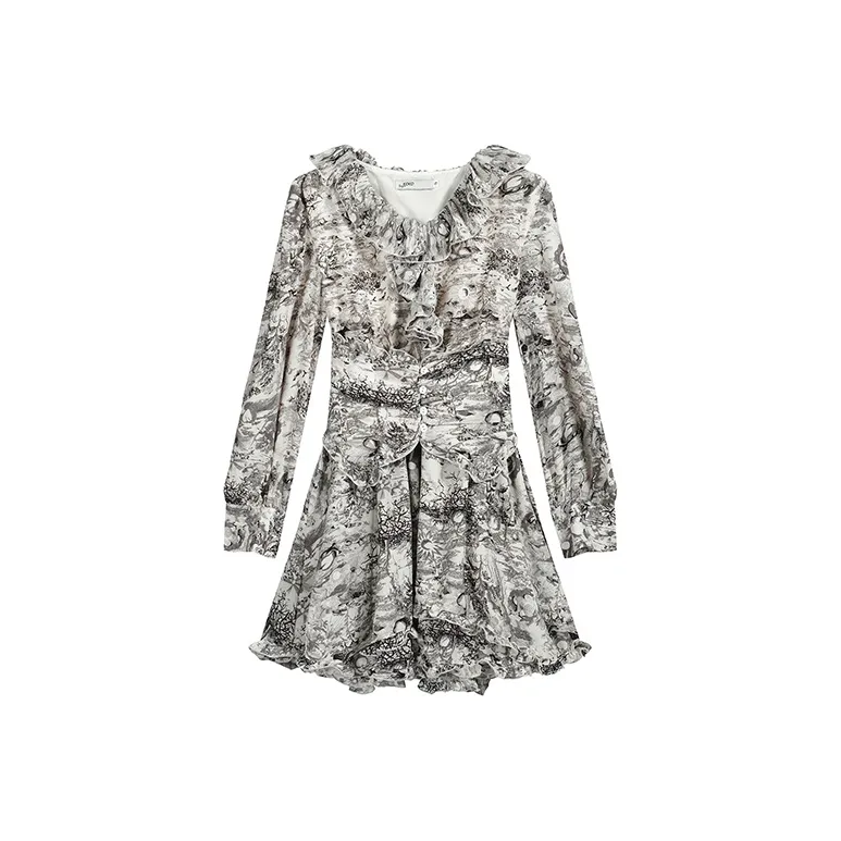 ABCMININ Long Sleeved Dress Women's Multicolor-0