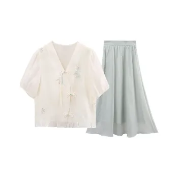 A Paradise For Awakening Skirt Set Women's Blue